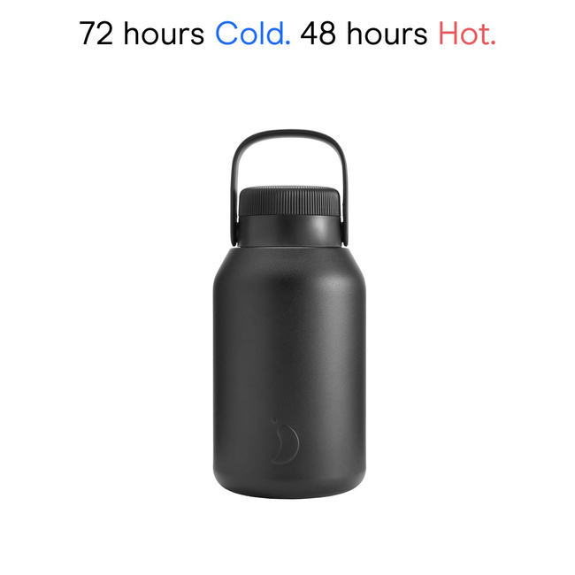 Butelka termiczna Chillys | 2000 ml | Czarna Series 2 - Chillys Bottles