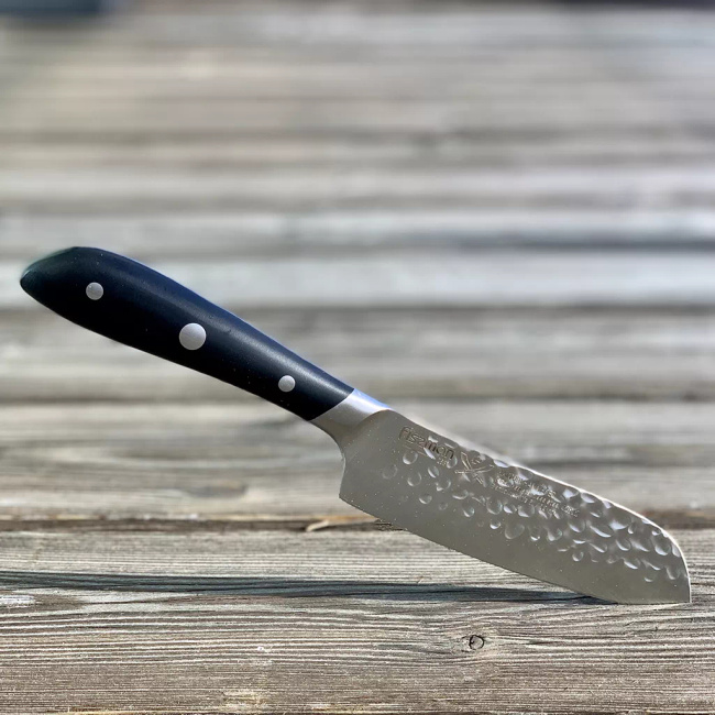 Fissman Hattori Nóż kuchenny Małe Santoku młotkowany 13 cm