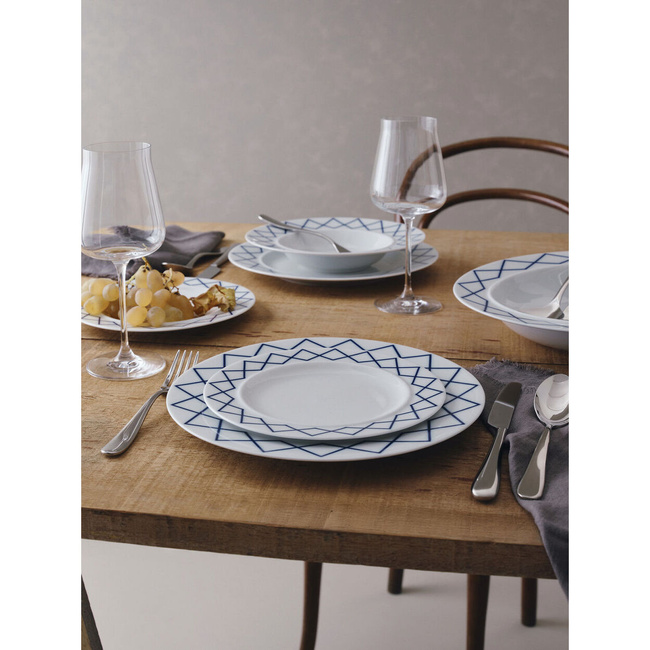 Miska na sałatkę z białej, zdobionej porcelany 2,5 l La Bella Tavola - Alessi