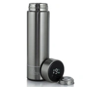 Extralink Smart Travel Mug Srebrny - Kubek Termiczny - Termos Z Wyświetlaczem Led