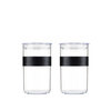 Pojemniki do przechowywania Presso 1 l Black 2 szt.