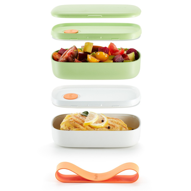 Lunchbox TO GO limonkowy / Lekue