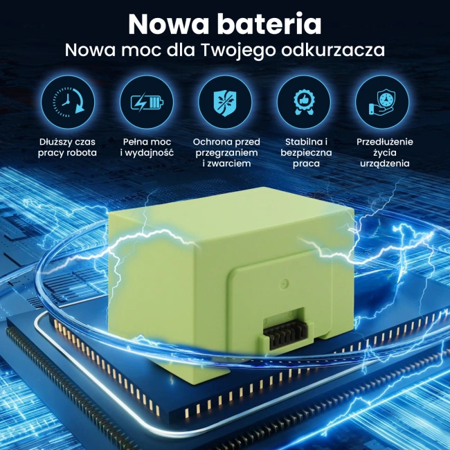 Akumulator Extralink do iRobot Roomba e5, e6 i i7, zamiennik Li-ion 14,4 V 2600 mAh