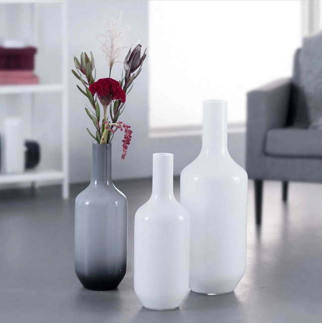 Wazon h 64cm biały Milano - Leonardo