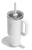 Biały kubek termiczny Hydro Flask 32 oz Travel Tumbler z uchwytem i słomką
