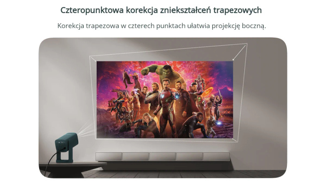 Wanbo Cube 1 Ciemno-zielony | Projektor | 720p, 350 Ansi Lumen, Android TV 11