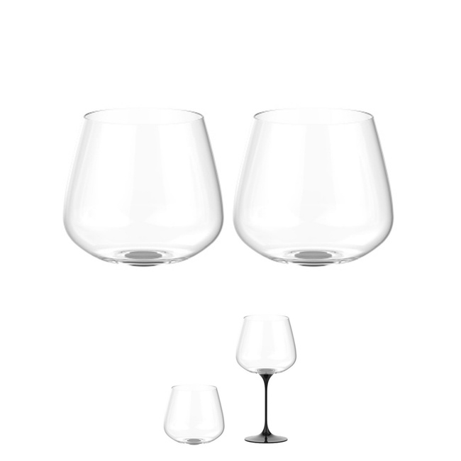 Kieliszki do białego wina Trebonn SplitGlass Origini Collio, czarne, 580 ml, 2 szt.