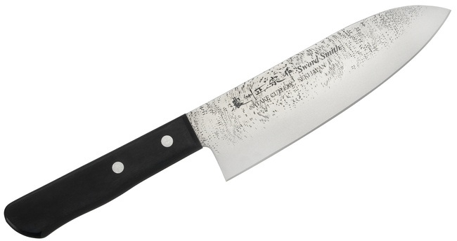 Satake Nashiji Black Pakka Nóż Santoku 17cm - Satake