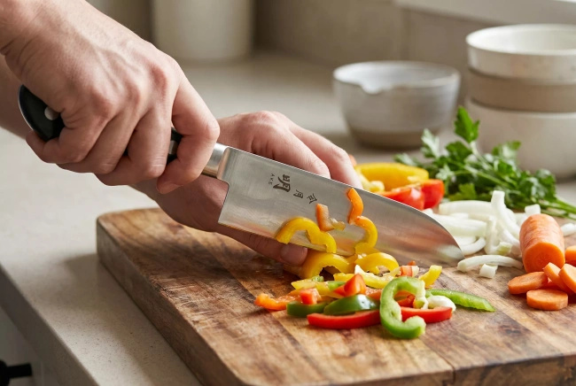 Nóż Santoku Fuji Cutlery Akira Reigetsu FC-0124, ostrze 16,5 cm