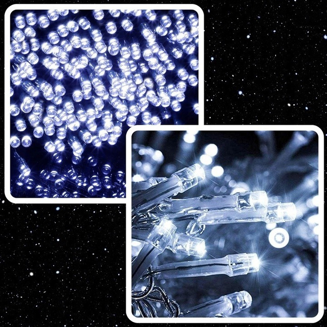 Extralink Lampki choinkowe 21,7m 300 LED białe zimne zewnętrzne wewnętrzne świąteczne
