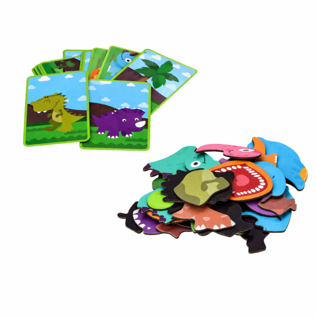 EXTRALINK Kids Układanka Magnetyczna 64 el Dinozaury Książka Puzzle dla Dzieci