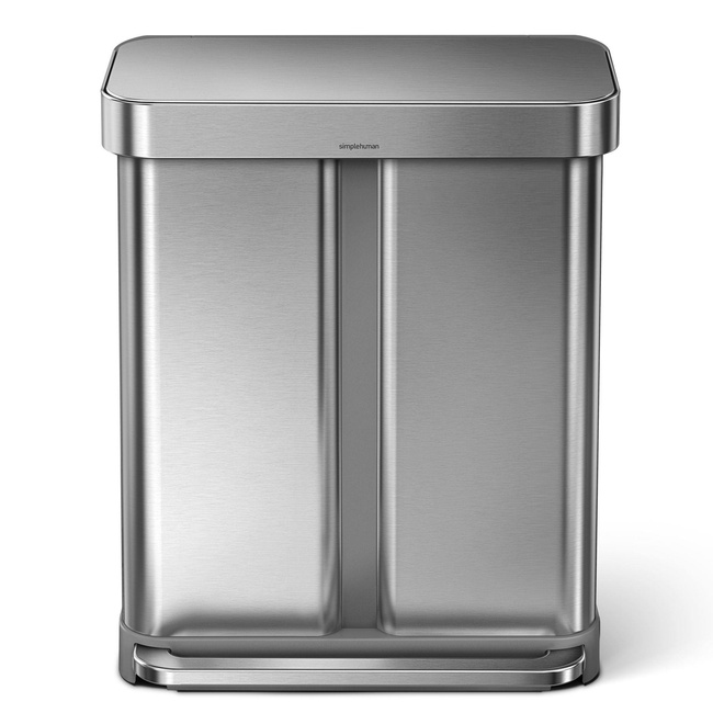 Kosz 58l pedałowy Liner Pocket Recycler - stal FPP Simplehuman