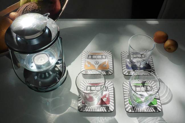 Vw Podkładki Korek Bus 4szt Stripes/4 Col