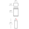 Kosz na śmieci Simplehuman Touch-Bar CW2014 40 l, stal szczotkowana