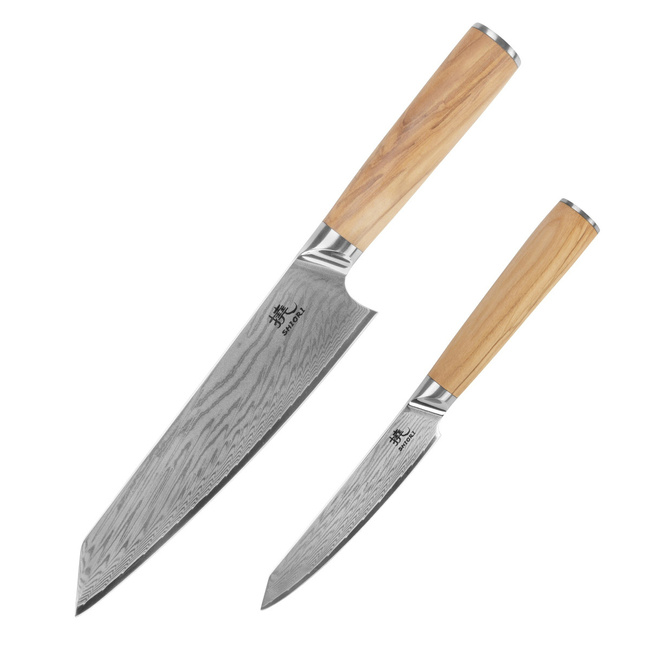 Shiori - 2-Set Orību Murō i Sifu zestaw dwóch noży ze stali damasceńskiej
