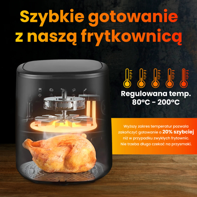 Extralink Home Air Fryer 4.2L Eu | Frytkownica Beztłuszczowa |