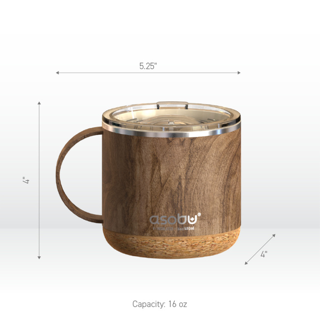 ASOBU Kubek termiczny INFINITE MUG WOOD, 470ml