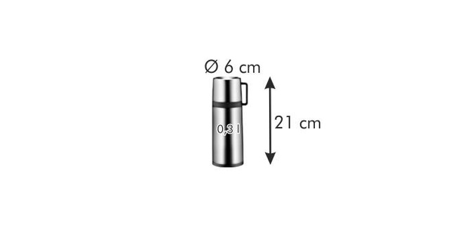 Termos z kubkiem Constant 0,3 l, nierdzewny - Tescoma