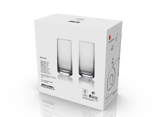 Szklanki wysokie Zone Denmark Rocks Highball 410 ml, 2 sztuki