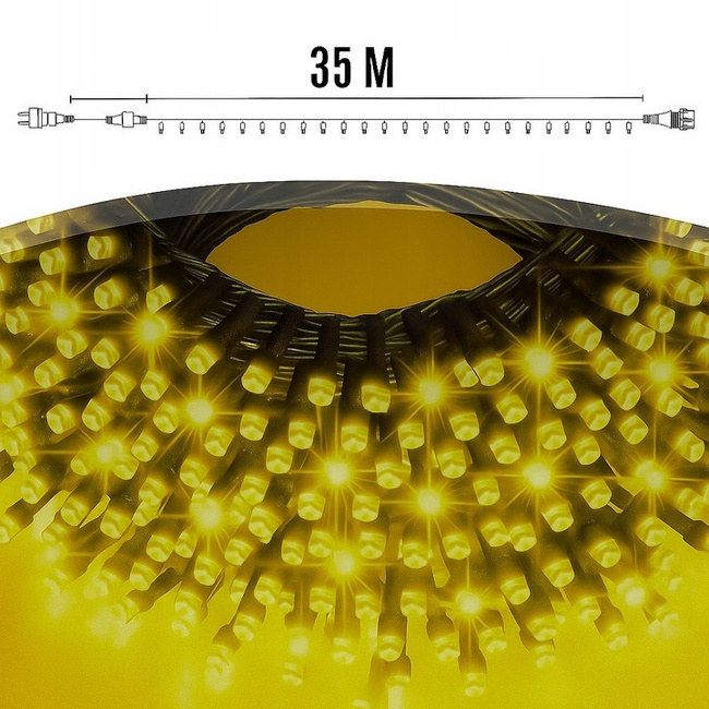 EXTRALINK Lampki choinkowe 35m 500 LED ciepłe białe świąteczne do wnętrz i na zewnątrz