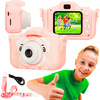 Extralink Kids Camera H28 Dual Różowy - Aparat Cyfrowy - 1080p 30fps, Wyświetlacz 2.0"