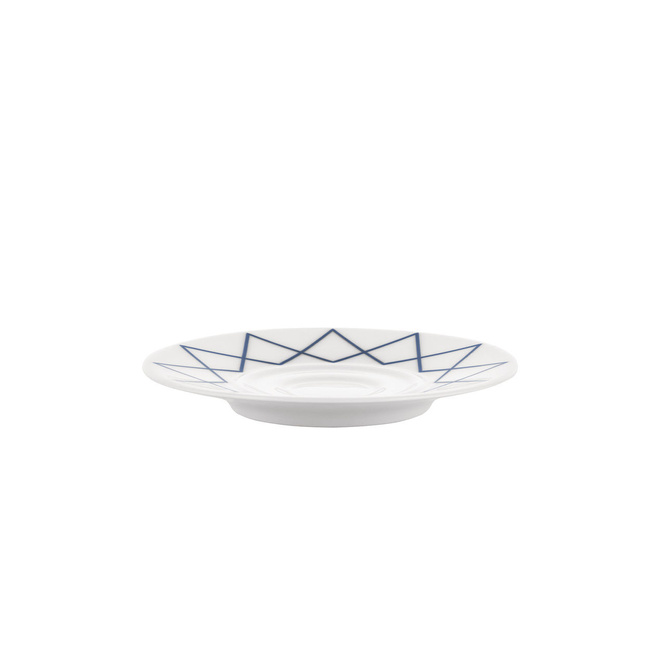 Spodek Do Filiżanki Do Kawy Z Białej, Zdobionej Porcelany La Bella Tavola - Alessi