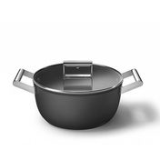 Smeg - Garnek o średnicy 24 cm CSF2412BLM - czarny