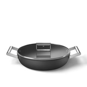Smeg - Głęboka patelnia o średnicy 28 cm DPF2812BLM - czarny