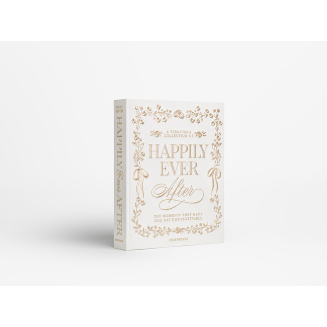 Album ślubny Printworks Happily Ever After, haftowany, beżowy, 60 stron 28 x 21 cm