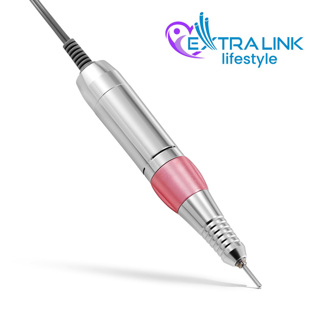 Frezarka do paznokci Extralink Nail Drill 202 z pedałem nożnym, 65 W, różowa