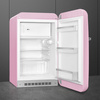 Smeg - Chłodziarko-zamrażarka, pastelowy róż 50's style Fab10Rpk6 Pastelowy róż (chromowany uchwyt).