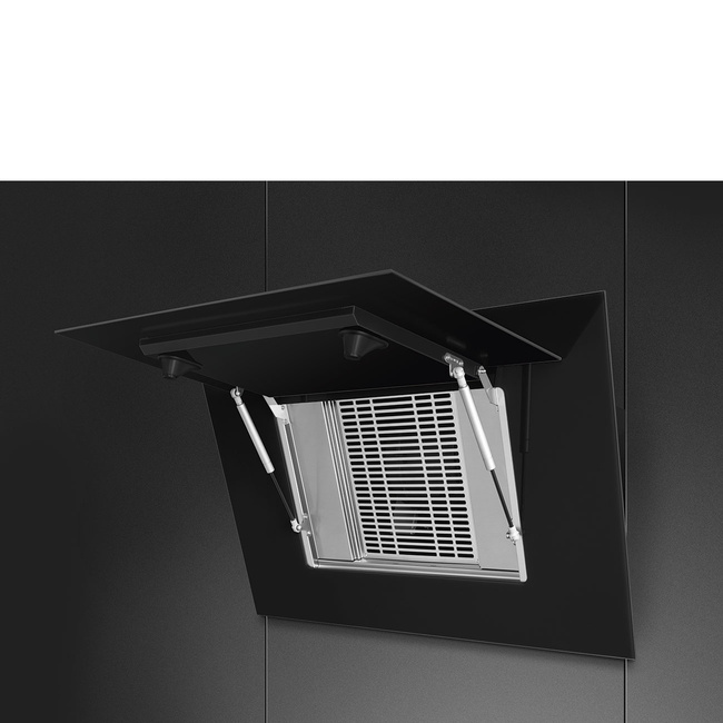 Smeg - Okap kuchenny, 90 cm, Linea, KV194B3 LINEA - czarny