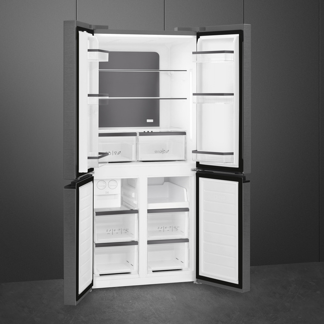 Smeg - Multidoor Free-Standing Dark-Inox D-Clas Universal Fqi48Kd Czarna stal nierdzewna (Dark inox)