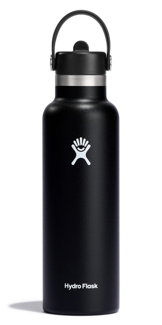 Butelka 21oz Standard Mouth Flex Strawcap Black - Hydro Flask