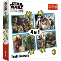 Puzzle 4 W 1 Mandalorian I Jego Świat - Trefl