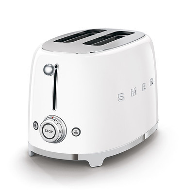 Smeg - Toster, dwie kromki, biały Tsf01wheu 50's style