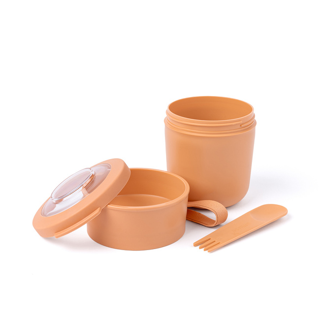 Pojemnik na jogurt 2 w 1 ze sztućcem Amuse - Pomarańczowy