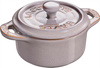 Staub Gift Giving 4x Mini Cocotte Okrągły 10 cm, Antyczny Grafitowy