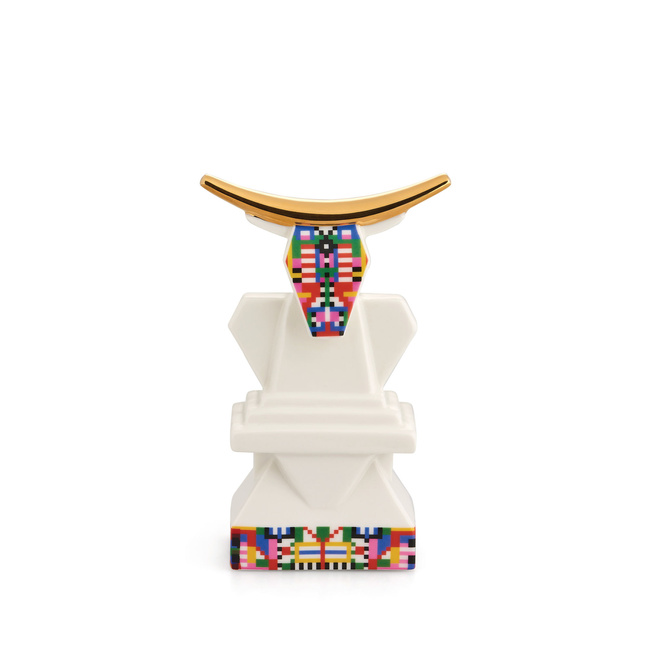 figurki dekoracyjne wół porcelanowy Alessi
