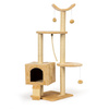 Drapak dla kota Domek legowisko piętrowe wieża 120cm + zabawki - Modernhome