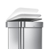 Kosz pedałowy Simplehuman CW2080, 45 l, z kieszenią na worki, stal szczotkowana