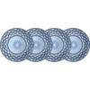 Talerze Sorrento 21 cm 4 sztuki Niebieskie 32008 - Lyngby Glas