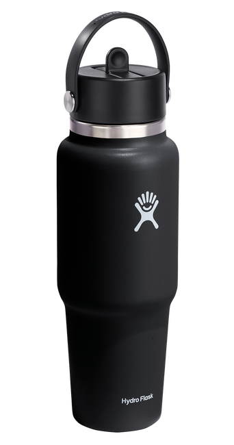 Butelka 32oz Wid Flex Straw Travel Bootle Black - Hydro Flask