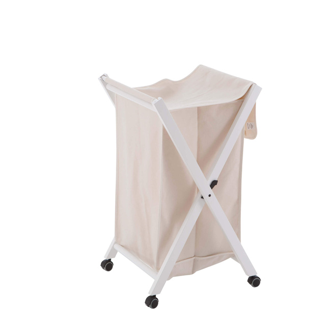 Arredamenti Banny Składany Kosz Na Pranie - 50 X 44 Cm, Biały