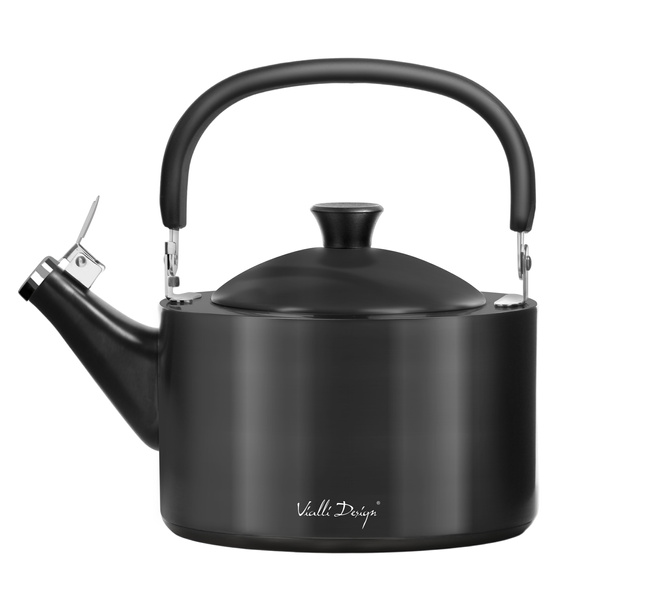Czajnik 1,5L z Gwizdkiem Diamante Grafitowy Matowy 28197 - Vialli Design