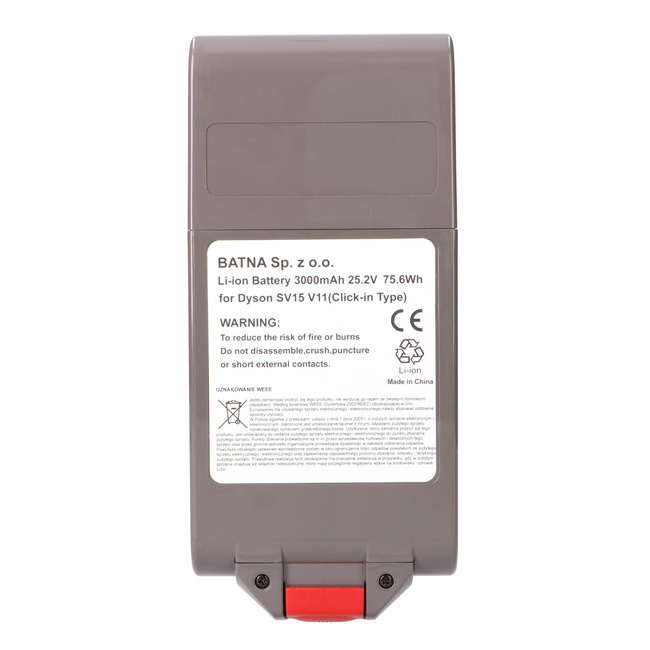Extralink | Bateria, akumulator do odkurzacza, zamiennik dla Dyson V11 V15 Sv46 Sv47 | (Click type) 25.2v 3000mah