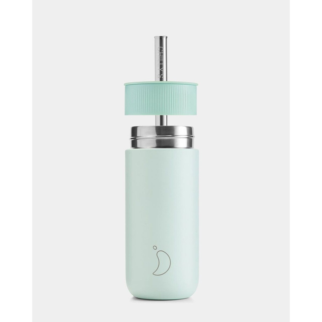 Termiczny kubek 2w1 ze słomką | 500ml | Miętowy series 2 - Chillys bottles