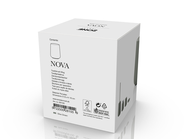 Kubek na szczoteczki do zębów Nova One Olive Green 28100 - Zone Denmark