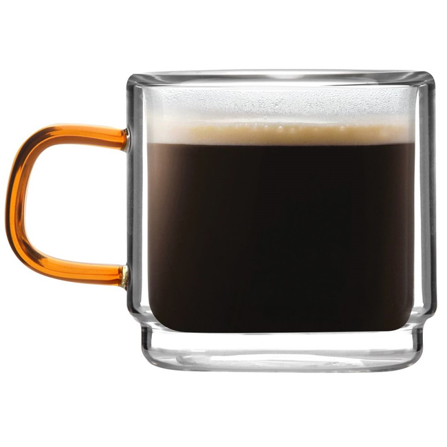 Komplet 2 Szklanek Z Podwójną Ścianką Do Espresso Amber 80 Ml 8579 - Vialli Design