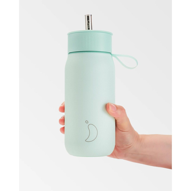 Termiczny kubek 2w1 ze słomką | 750ml | Miętowy series 2 - Chillys bottles